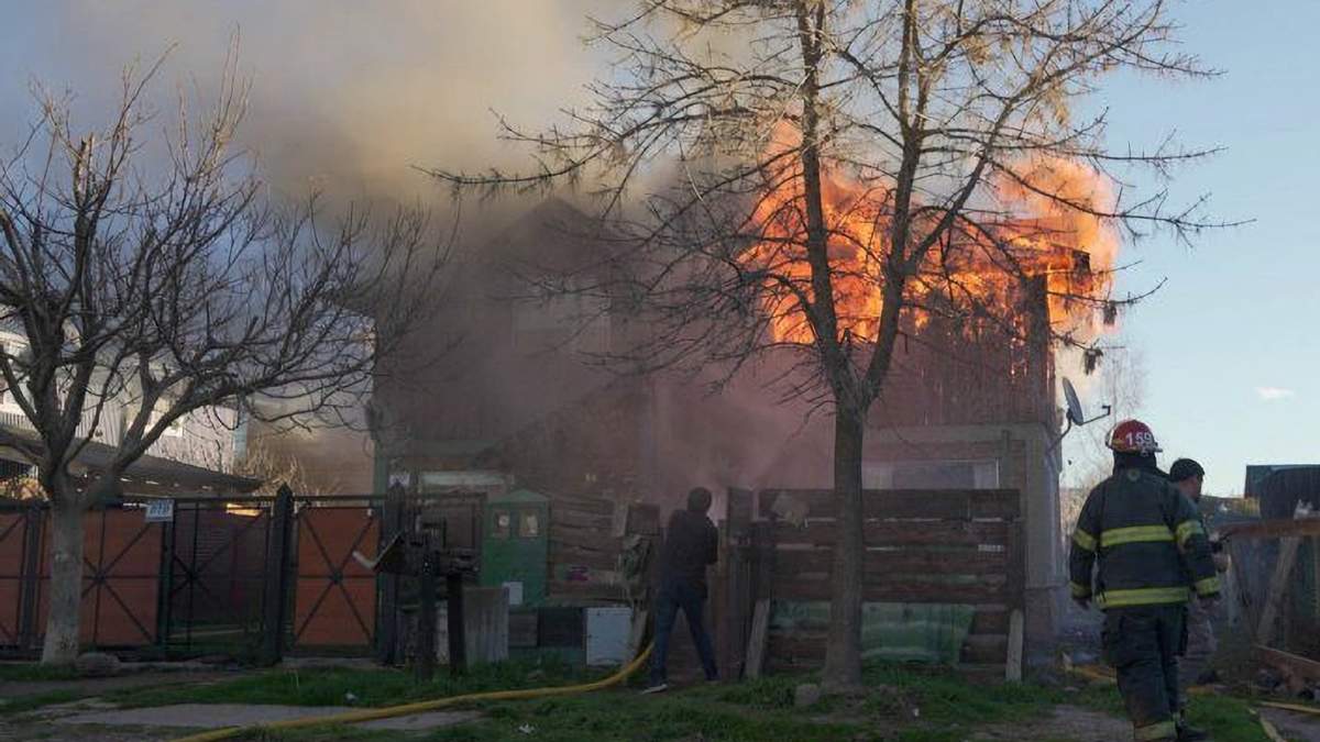 Incendio en San Martín de los Andes. Fuente: (Twitter)