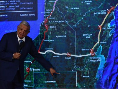 El Tren Maya beneficiará a Guatemala y Belice, dice AMLO