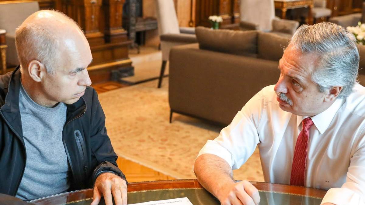 Horacio Rodríguez Larreta y Alberto Fernández. Fuente: (Twitter)