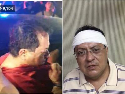 El exgobernador Manuel Andrade choca contra mototaxi; lo rescatan de ser linchado (Videos)