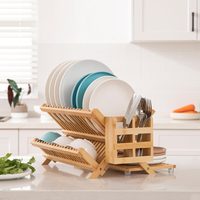 Con pedazos de madera y un poco de cemento: creá este escurridor de platos súper moderno y no gastes fortuna
