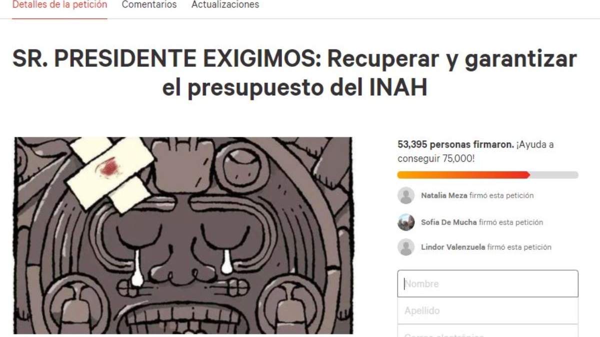 La petición en la plataforma Change.org tenía más de 53 mil firmas hasta la tarde del martes