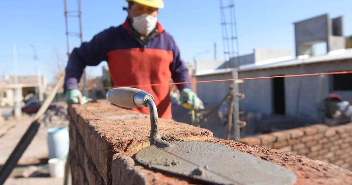 Vivienda en construcción del programa Casa Propia de Cipolletti. Fuente: (Twitter)