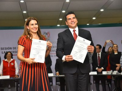 Alejandro Moreno rinde protesta como presidente del PRI