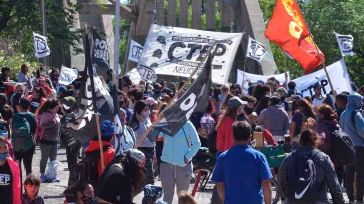 Corte de ruta en Neuquén. Fuente: (Twitter)