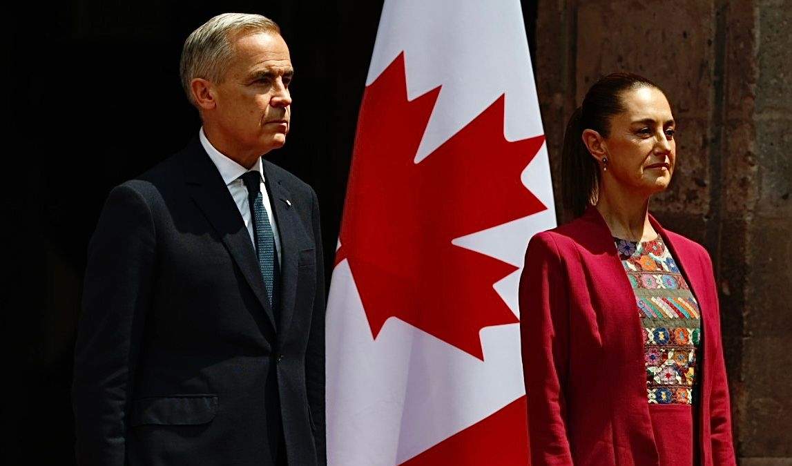 Carney y Sheinbaum en Palacio Nacional