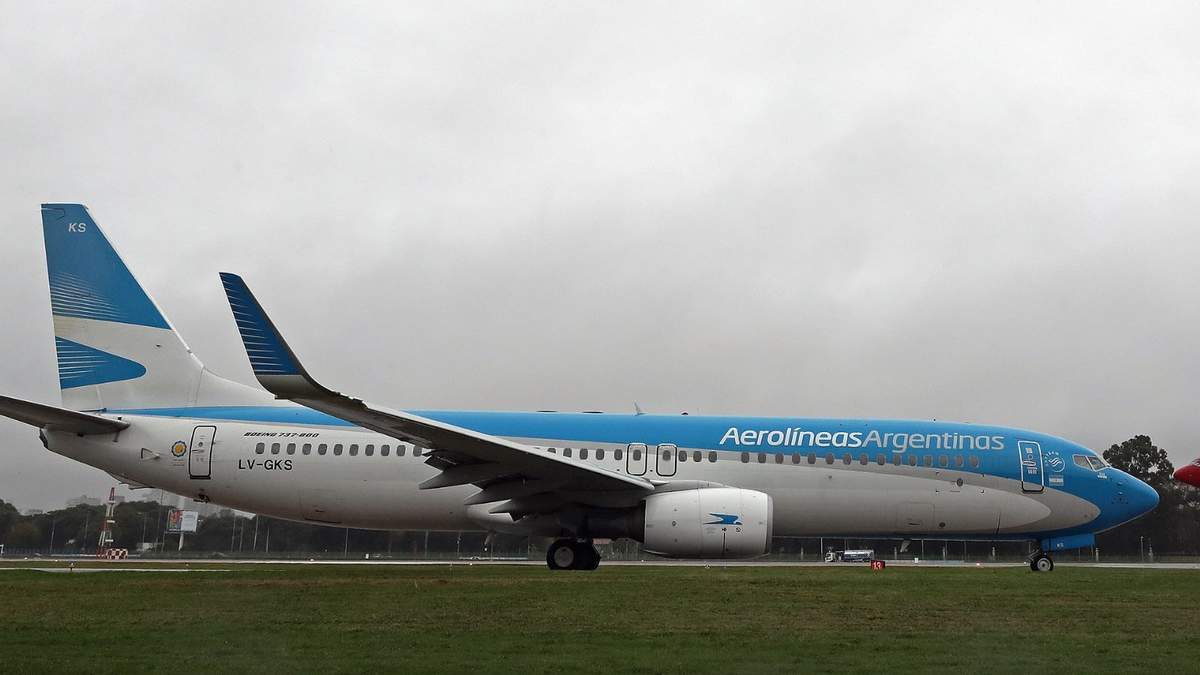 Avión de Aerolíneas Argentinas. Fuente: (Instagram).