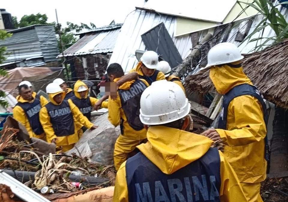 Apoyo de la Marina en Guerrero por el huracán John