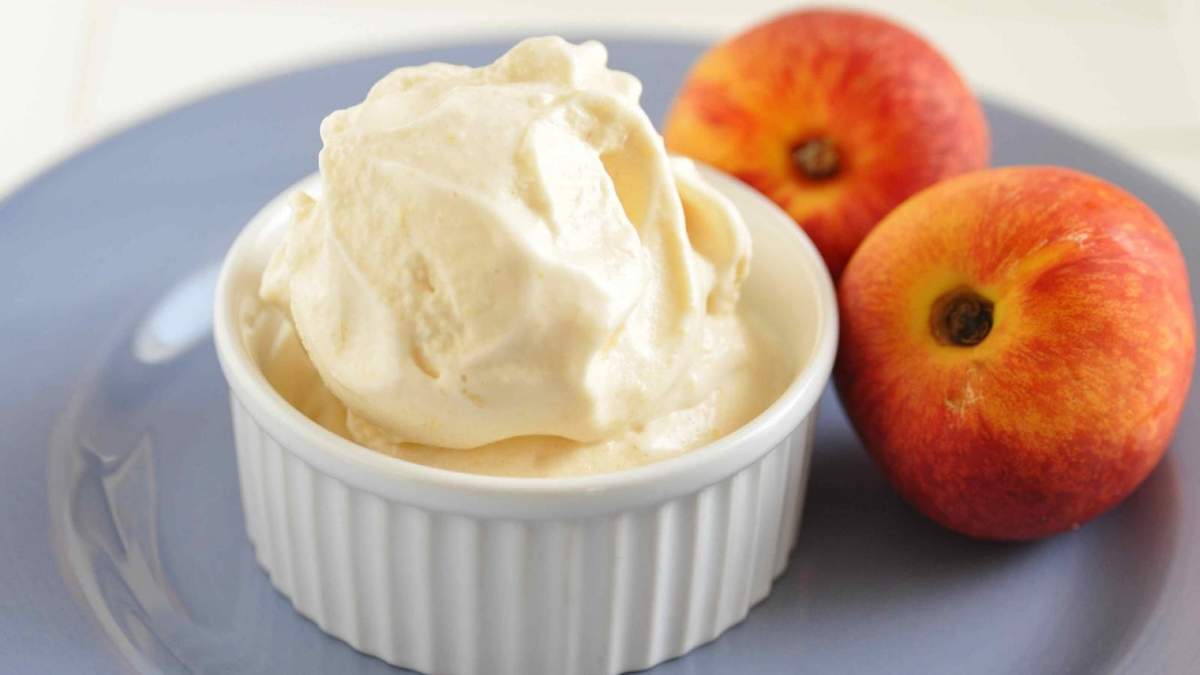 Yogurt de durazno. Fuente: (Instagram)
