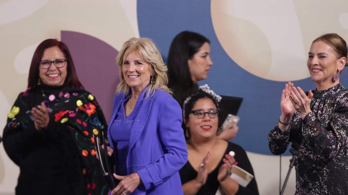 Jill Biden y Gutiérrez Müller