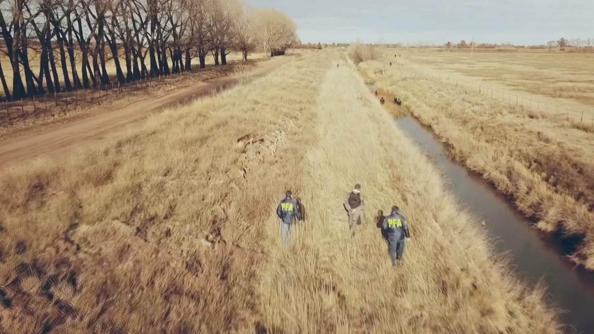 La búsqueda de Facundo Astudillo se centra en un lugar marcado por los perros. (Fuente: Twitter)