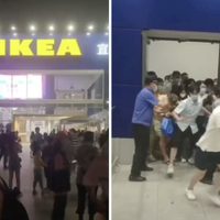 Clientes de Ikea huyen de tienda en Shanghái: iban a ser confinados por un caso de covid-19 (Video)