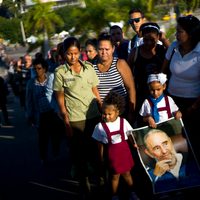 El adiós a Fidel en la Plaza de la Revolución