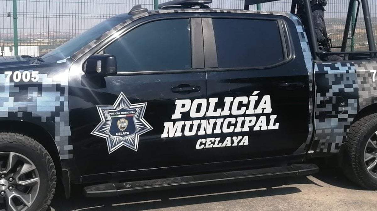 Una camioneta de la Policía Municipal de Celaya