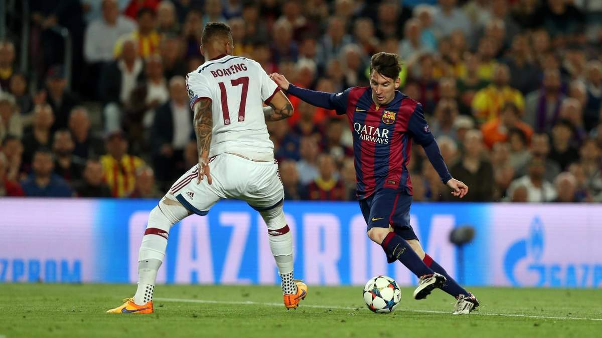 Messi vs Boateng. Fuente (Instagram)