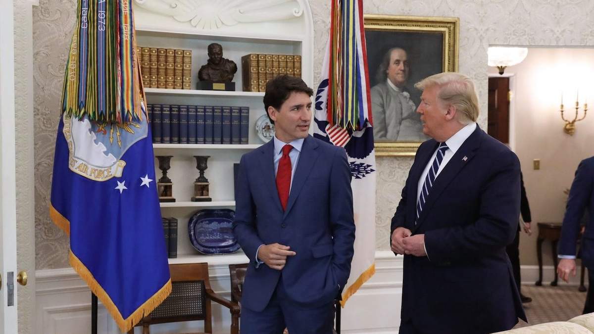 El primer ministro canadiense y Donald Trump, en imagen de 2019