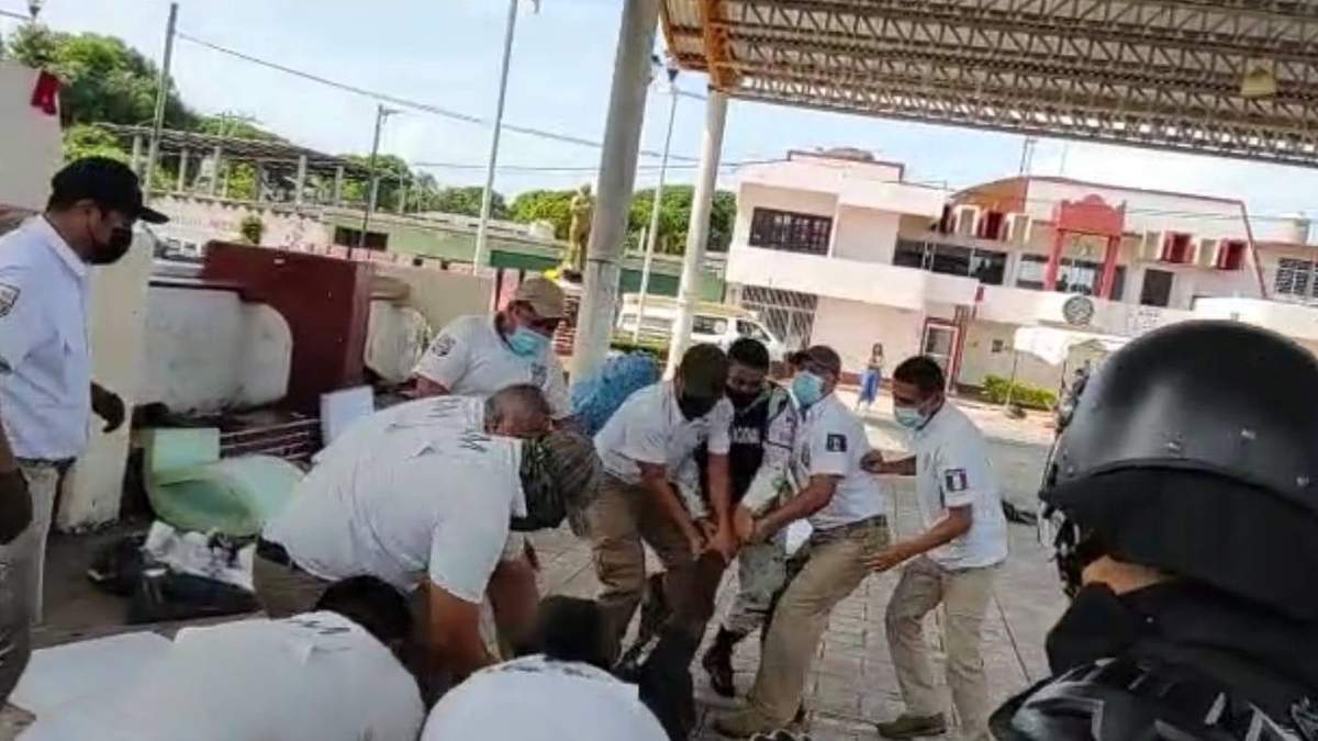 Detención de migrantes en Mapastepec