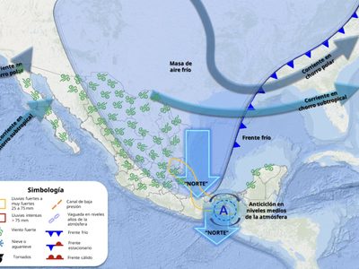 Amenaza nueva masa de aire frío a partir de la siguiente fecha; así lloverá entre lunes y jueves
