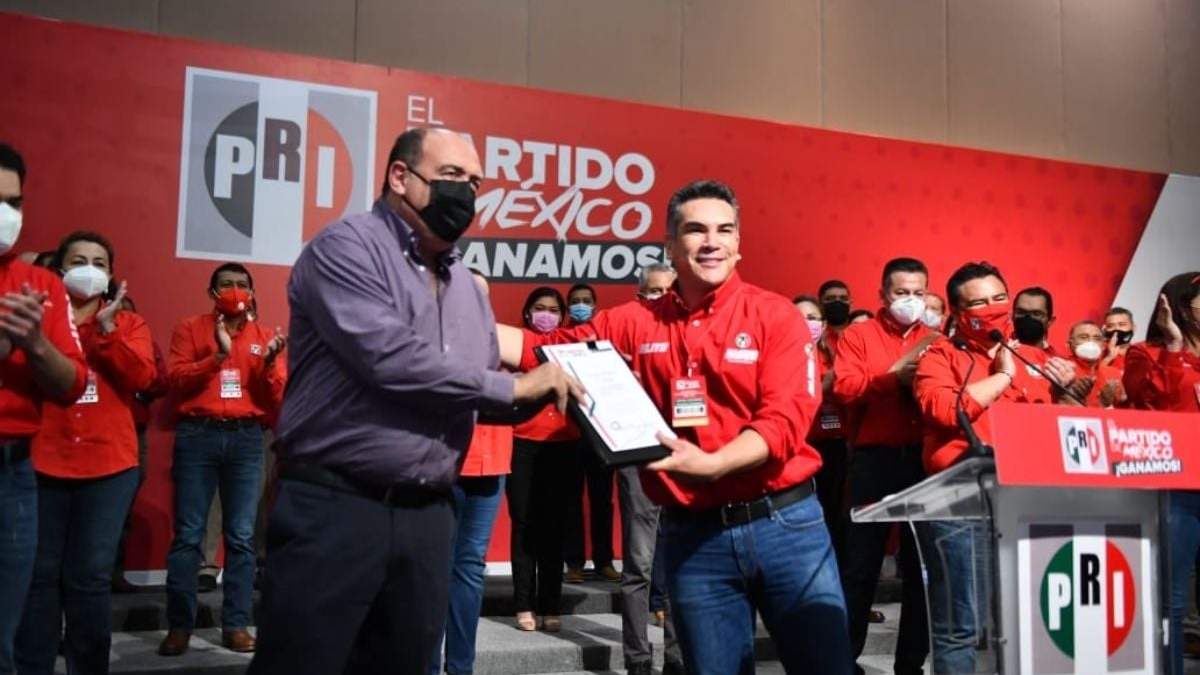 El líder del PRI, Alejandro Moreno, en Campeche