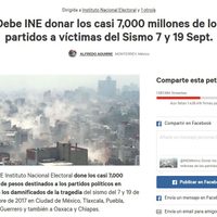 Más de un millón y medio de firmas reclaman donar 7 mil mdp de partidos a víctimas de los sismos