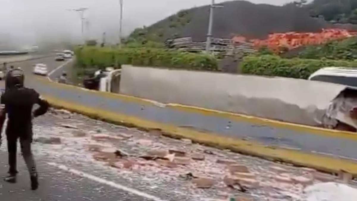 Una de las imágenes que circuló del accidente