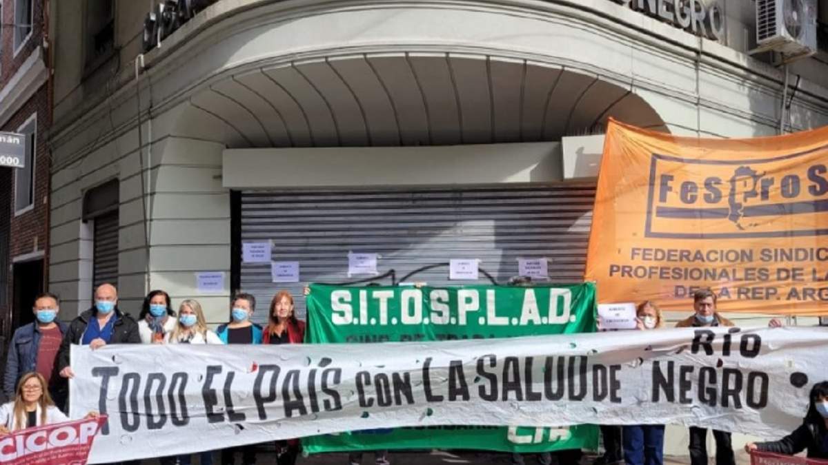 Trabajadores de la Salud llevaron su reclamo a nivel nacional hace una semana. Fuente: Fesprosa.