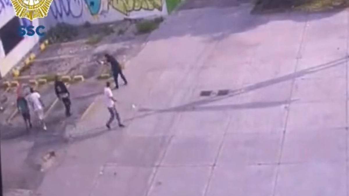 Momento en que le disparan al perro