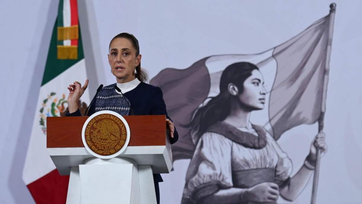 La presidenta Claudia Sheinbaum en la mañanera