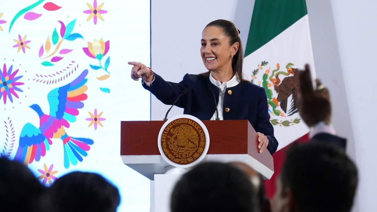 La presidenta Claudia Sheinbaum en la mañanera