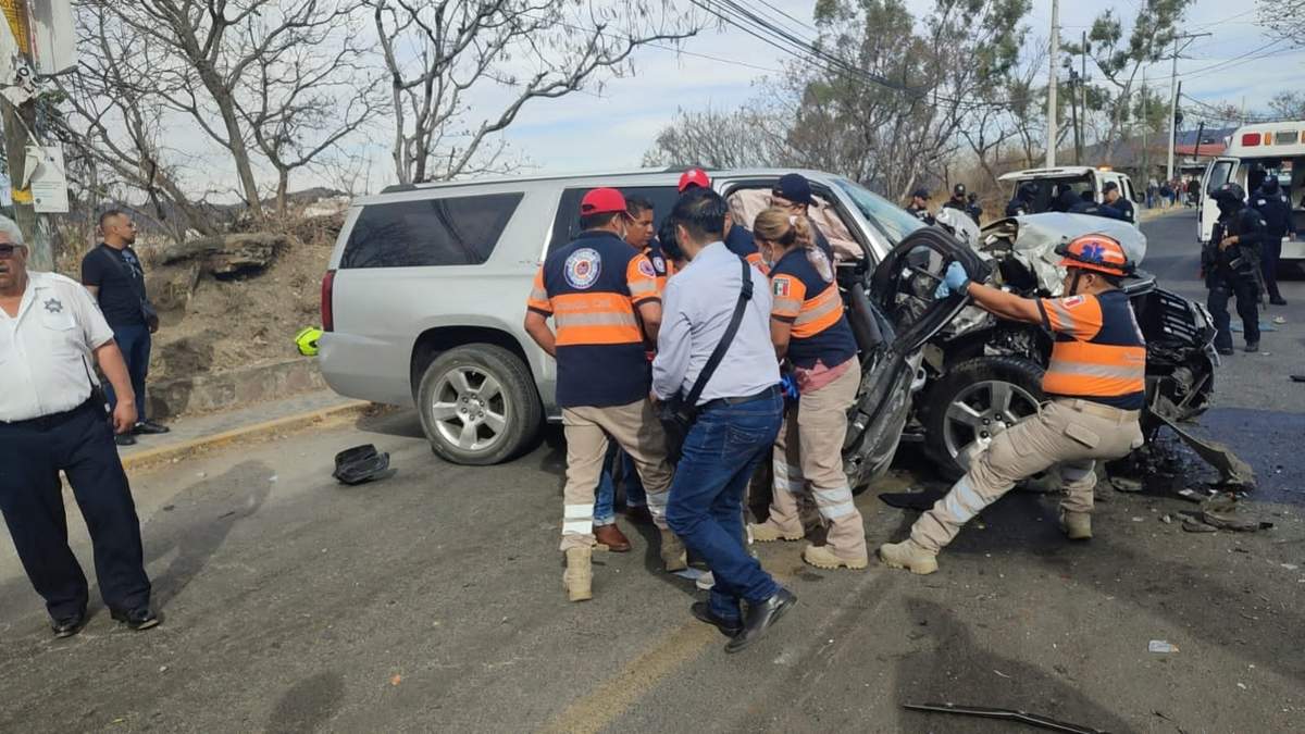La camioneta en la que viajaba Mario Figueroa Mundo