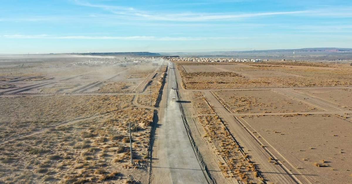 Vía hacia Vaca Muerta, Neuquén. Fuente: (Twitter)