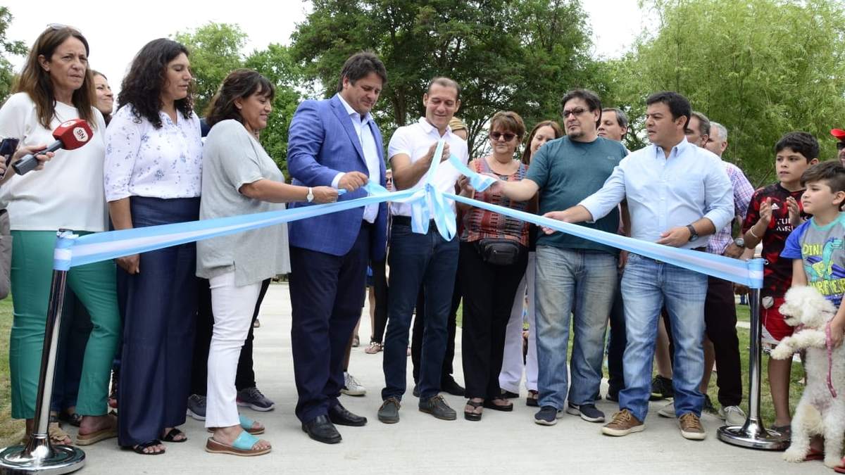 Mariano Gaido en la inauguración del "balneario parque". Fuente: (Twitter)