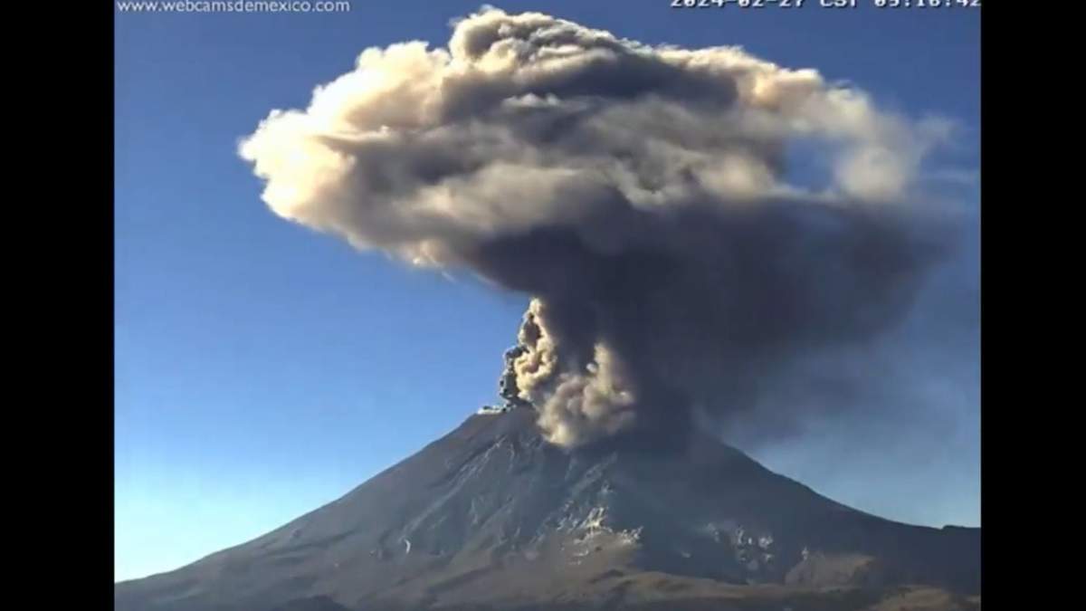 Actividad del volcán Popocatépetl