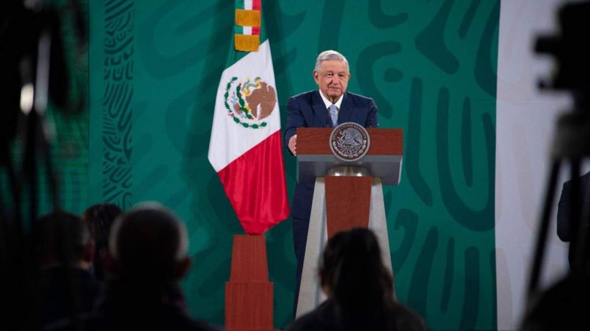 AMLO en su conferencia de prensa en Palacio Nacional