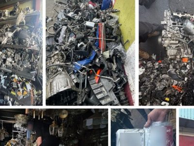 Aseguran 10 toneladas de autopartes robadas en inmueble de la GAM