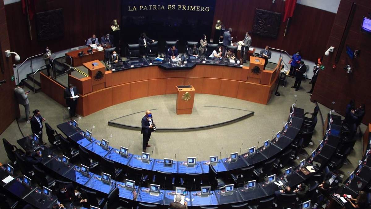 Sesión del Senado donde aprobaron tiempos para promoción de la consulta