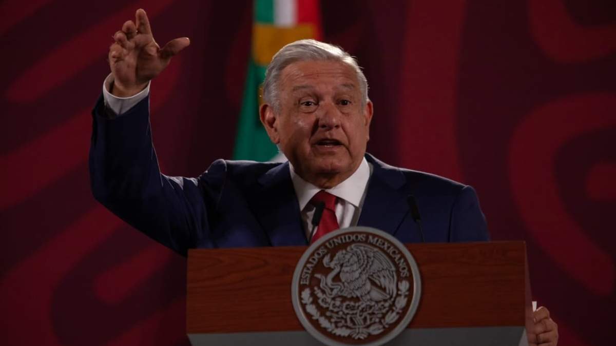 El presidente durante la conferencia de prensa este lunes en Palacio Nacional