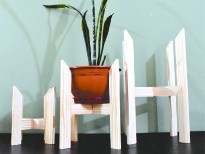 Con recortes viejos de madera, hacé gratis este macetero nórdico que es un sueño para tu casa