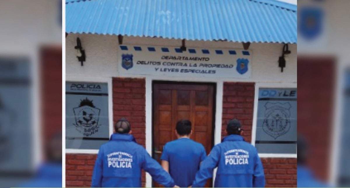 El violador quedó detenido y comenzará a cumplir la condena en la Unidad 11. Fuente: (Policía de Neuquén)