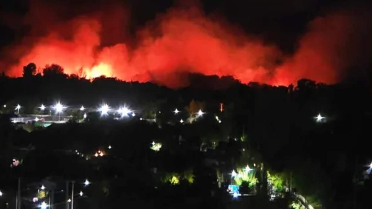 Incendio en Cipolletti. Fuente: (X)