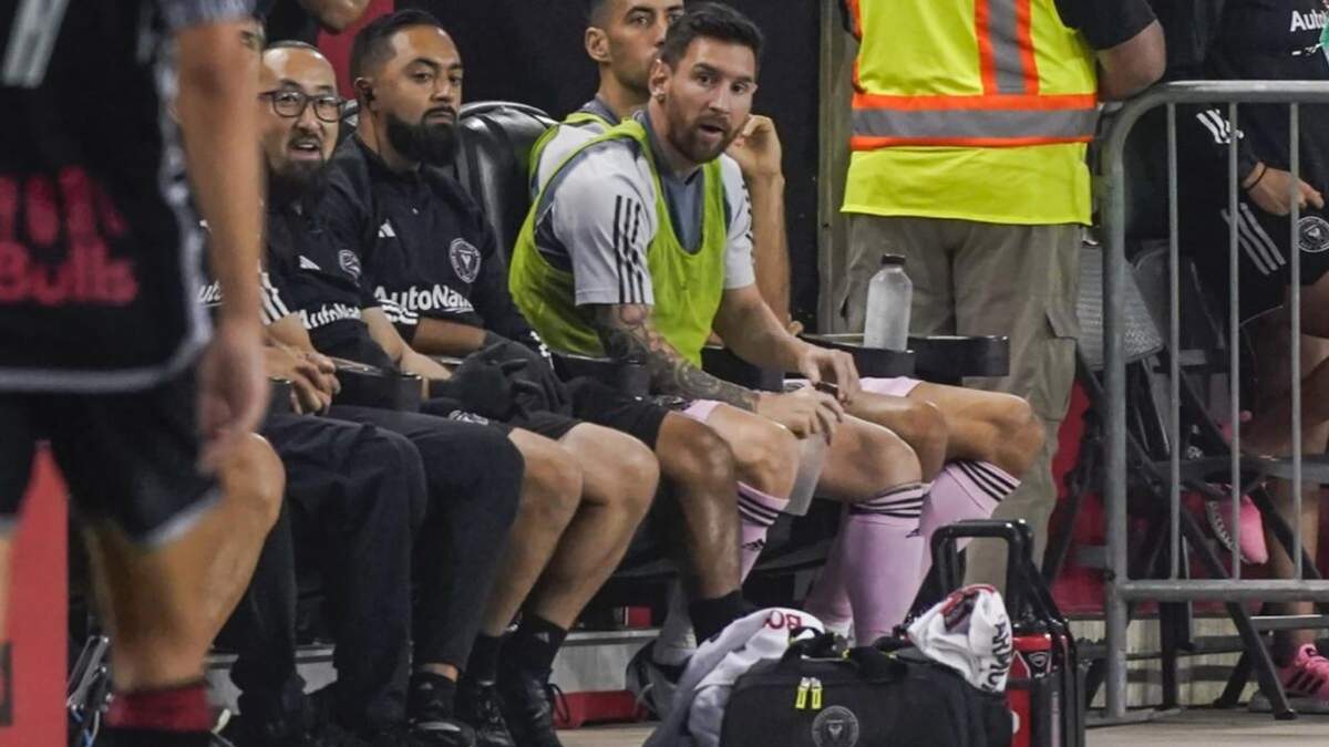 Lionel Messi quedó en el banco de suplentes para su primer partido de la MLS con el Inter Miami