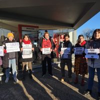 La Multisectorial Neuquén se manifestó contra los despidos en las empresas de neumáticos
