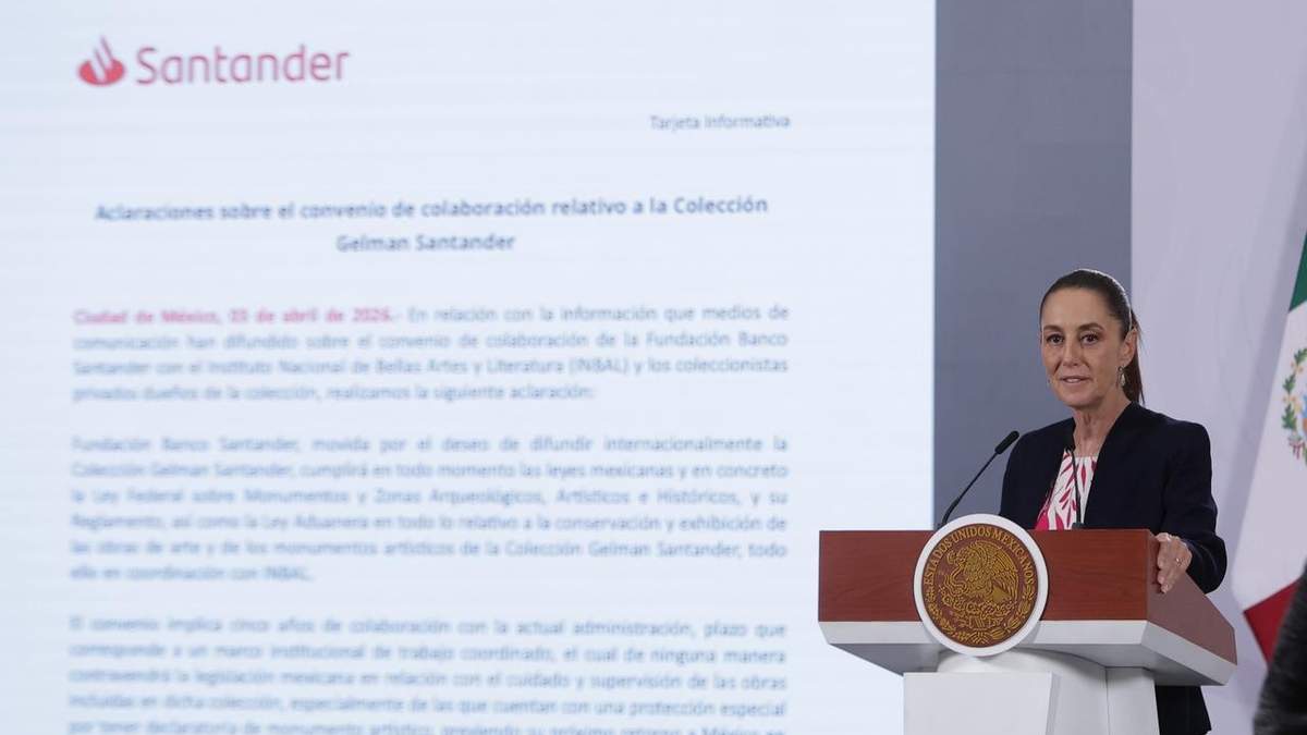 La mandataria mostró la carta de Grupo Santander