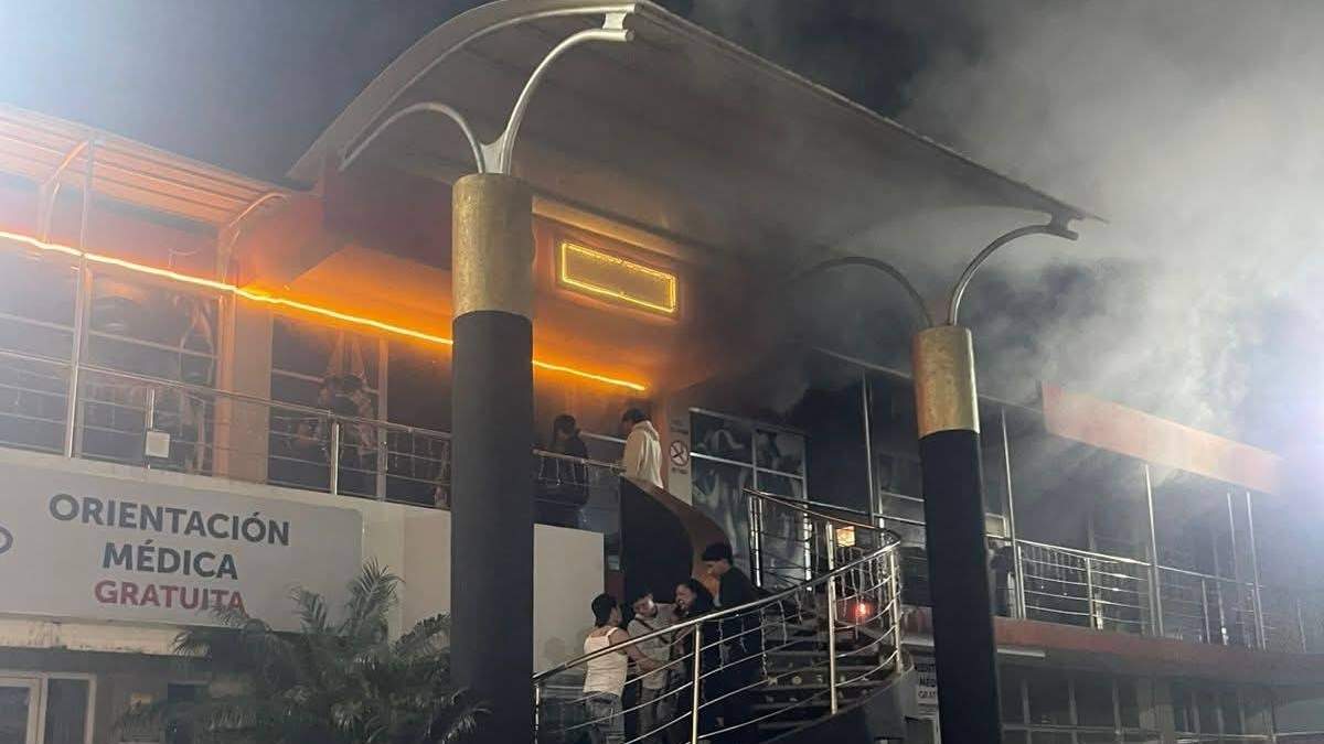 Uno de los bares incendiados en Villaflores, Chiapas