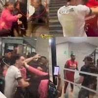 Jugadores del América y Toluca pelean en túnel rumbo a los vestidores del estadio (Videos)
