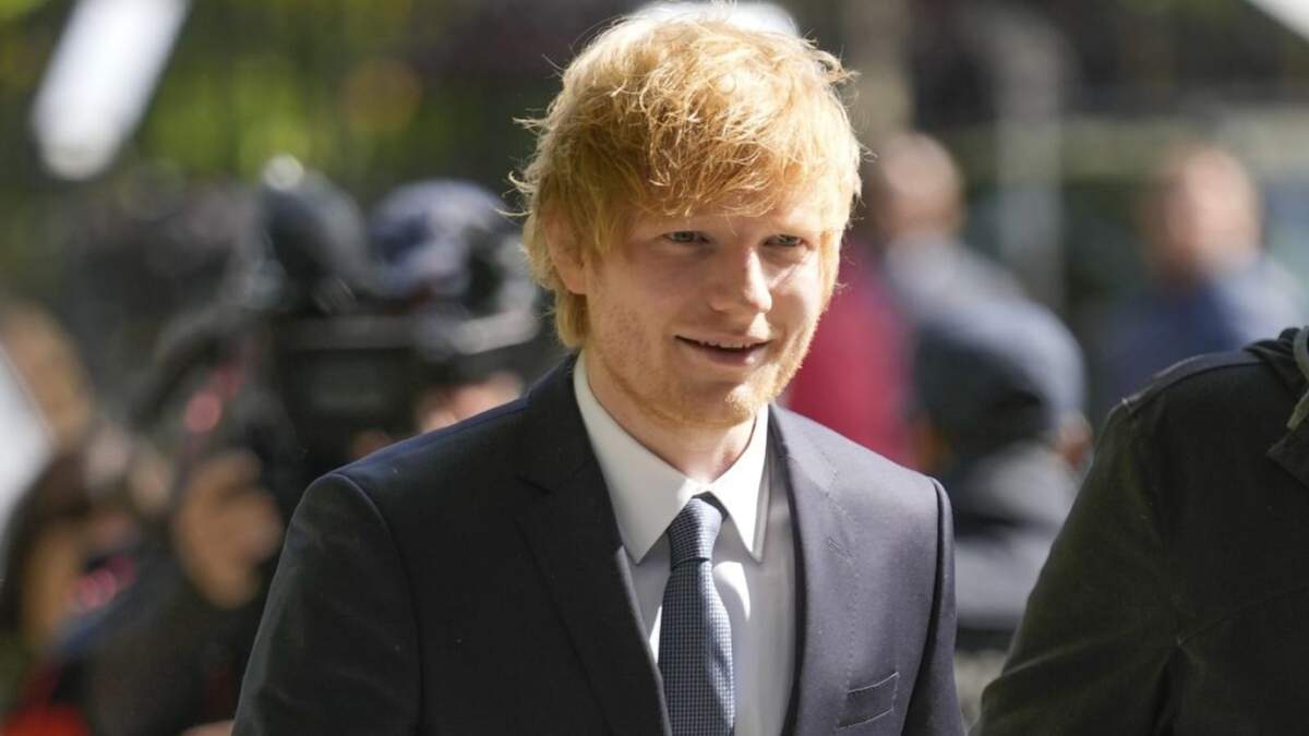 Ed Sheeran a su llegada a la corte federal de Manhattan en Nueva York