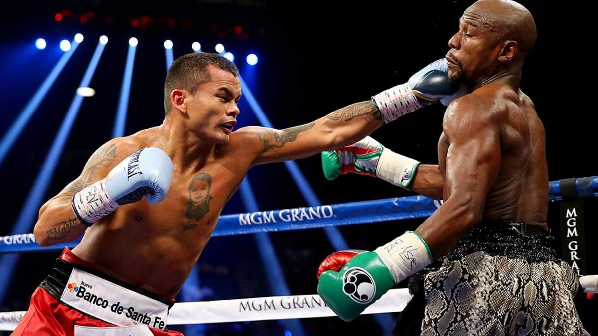 Maidana y Mayweather. Fuente: (Twitetr).