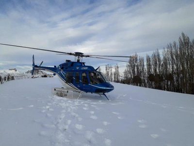 Rescataron en helicóptero a una mujer de 98 años aislada por el temporal de nieve