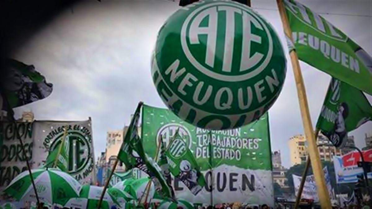 Movilización de ATE Neuquén. Fuente: (Twitter)