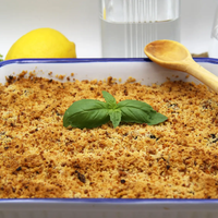 Crumble de repollitos de bruselas para sorprender con algo distinto con 4 ingredientes y en pocos minutos